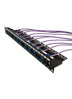نيبمينينت لوحة تصحيح 1U مع درع بدون ثغرات 24 - منفذ ، | CAT6A ، CAT5 ، CATSE ، CAT6 ، تصميم تركيب 19 بوصة  - Image 3