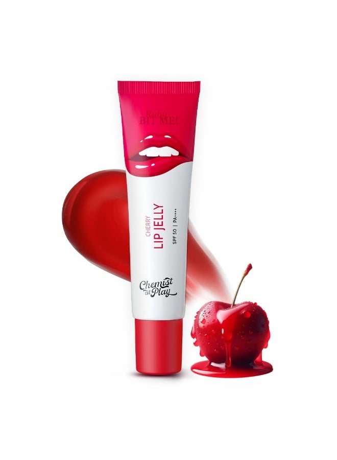 Chemist at Play Cherry Tinted Lip Balm for Dry, Chapped & Pigmented Lips | Gives 24 hours moisturization | SPF 50 PA+++ | Has 2% Kojic Acid, Hyaluronic Acid, ceramides & Peptides | 10gms - Image 1