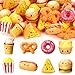 Hollowfly 56 Pcs Fast Food Stress Balls Slow Rising Fidget Sensory Toy Emotional Relief Squeeze Stretchy Food Stress Toys for Funny Goodie Bag Fillers Gifts Party Favors Office Holiday - Image 2