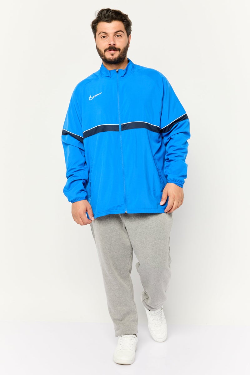 Nike جاكيت خارجي طويل الأكمام للرجال بتقنية دري فيت، مزيج أزرق/كحلي - Image 4