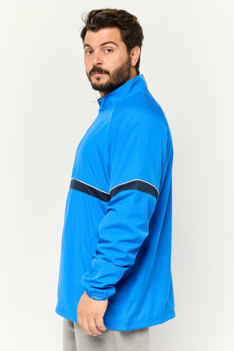 Nike جاكيت خارجي طويل الأكمام للرجال بتقنية دري فيت، مزيج أزرق/كحلي - Image 3