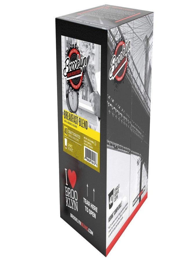 Brooklyn Beans Breakfast Blend Gourmet Coffee Pods - Compatible with Keurig 2.0 K Cup Brewers, 40 Count, Smooth and Balanced - Image 3