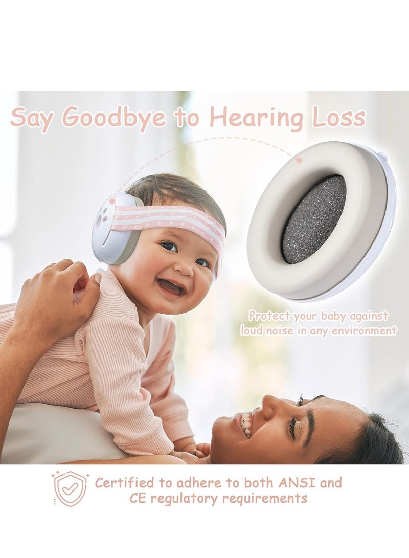 Baby earmuffs provide noise protection for infants and babies under 36 months old - noise cancelling headphones for ear protection, sleep, and travel  - Image 2