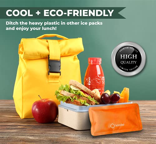 kinsho Ice Pack for Kids Lunch Box, Bag and Bento Boxes, Reusable and Refreezable Soft Slim Pouches for Travel, School, Work or Camping, Long Lasting Cold, Flexible | (6 Color)… - Image 5
