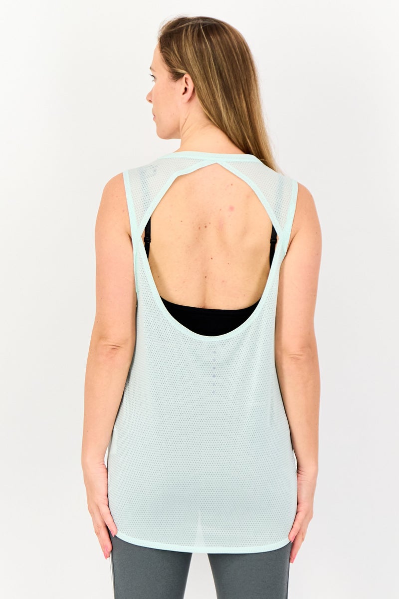 Nike Women Sportswear Fit Sleeveless Running Tank Top, Mint Green - Image 4