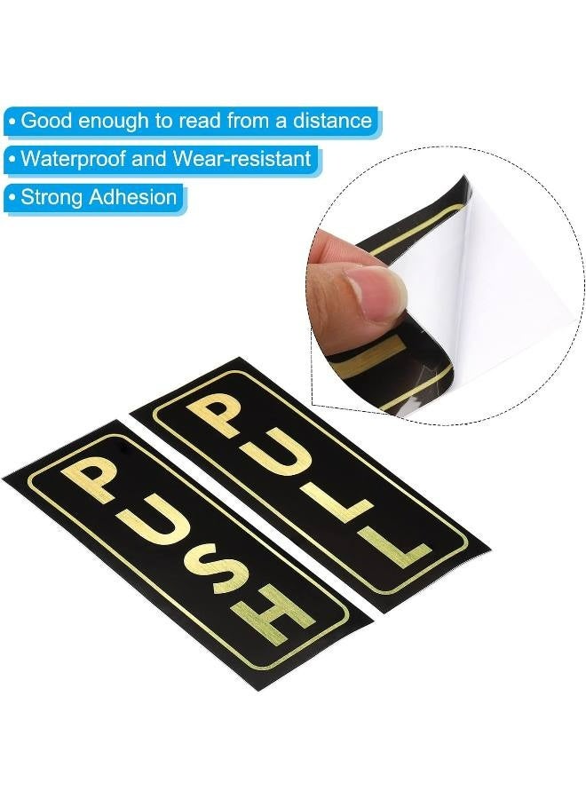 Push & Pull Sign Stickers - Self Adhesive for Glass Wooden Doors, Office, Hospital, Mall Gate（gold） - Image 4