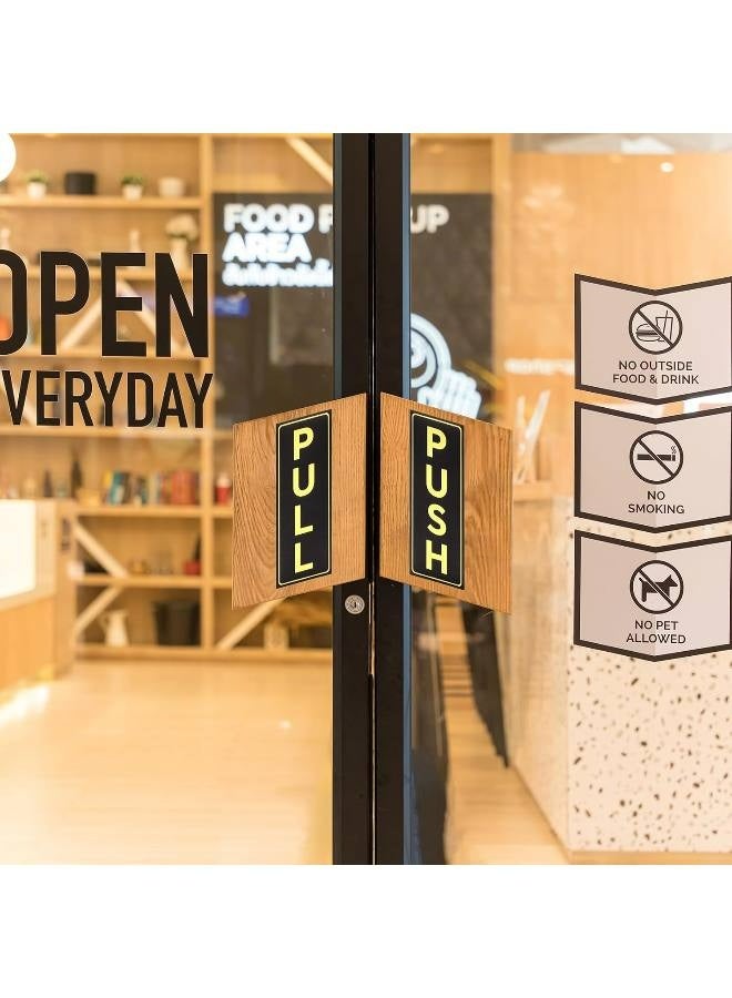 Push & Pull Sign Stickers - Self Adhesive for Glass Wooden Doors, Office, Hospital, Mall Gate（gold） - Image 5