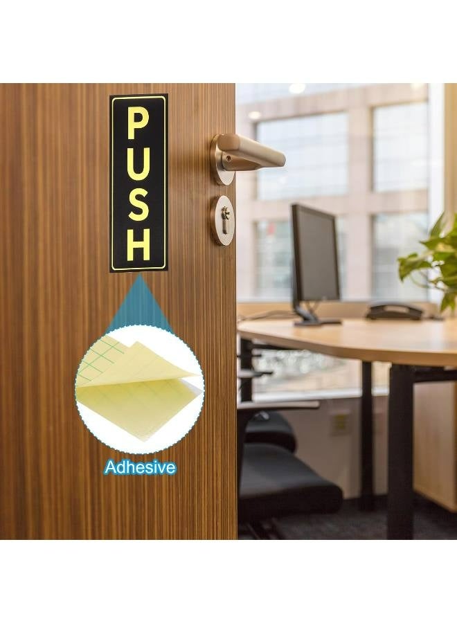 Push & Pull Sign Stickers - Self Adhesive for Glass Wooden Doors, Office, Hospital, Mall Gate（gold） - Image 3
