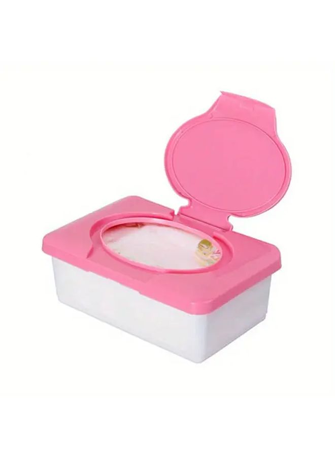 Pink Wet Wipes Storage Box With Lid Holds 80 Wipes Durable Plastic Dispenser Case - Image 5