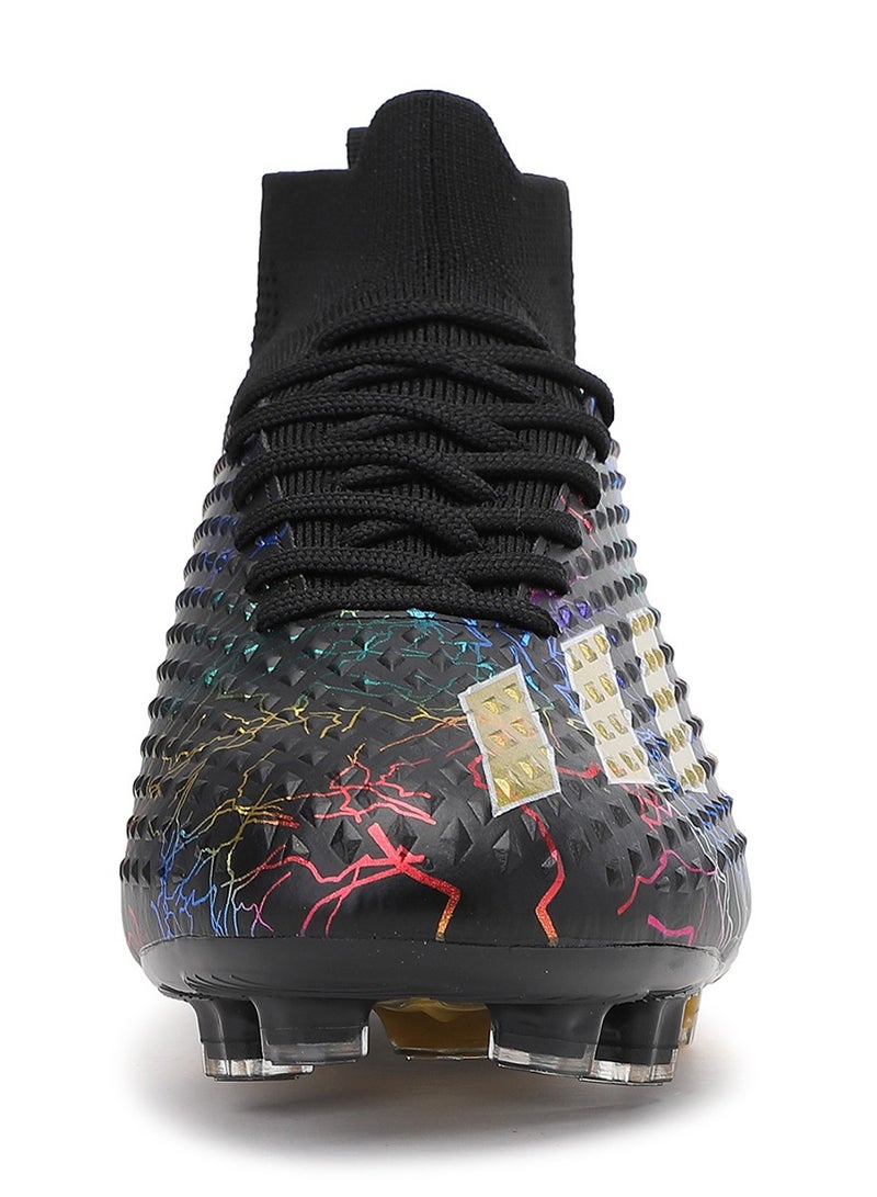 SKY WING Men and Women Soccer Shoes Adults FG Sole Soccer Cleats Elastic High-collar Knit Design Lightweight Training Football Shoes - Image 3