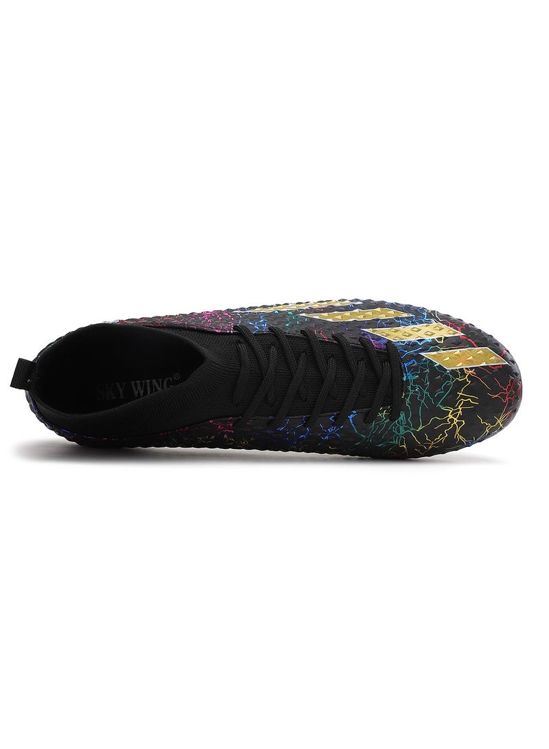 SKY WING Men and Women Soccer Shoes Adults FG Sole Soccer Cleats Elastic High-collar Knit Design Lightweight Training Football Shoes - Image 5