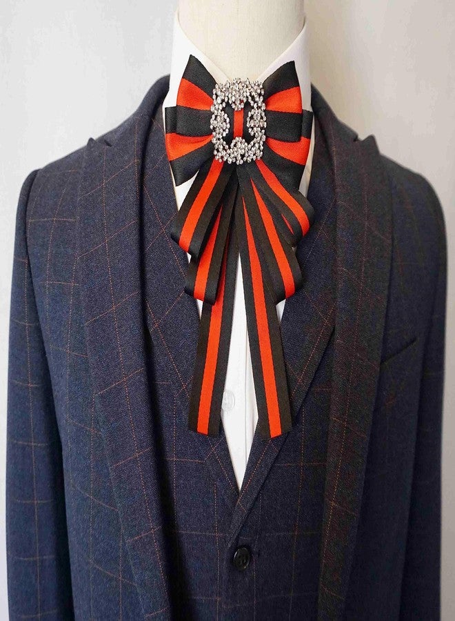 TOPAZ ladies girl bowknot bow tie suit shirt tie pins necktie pin brooch pre-tied ribbon brooches for Christmas (black/SR138) - Image 5