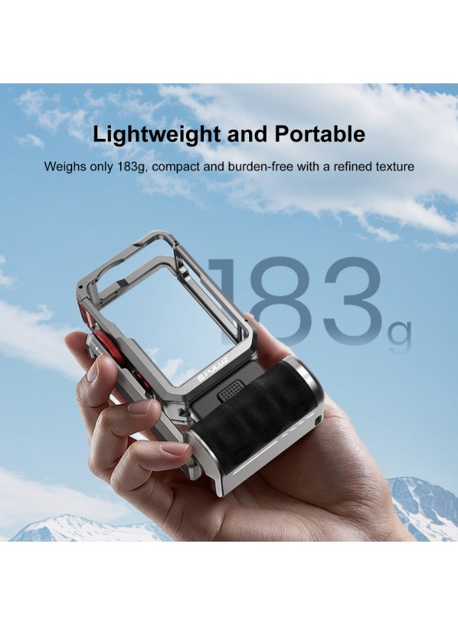 بولوز لـ DJI Osmo Action 6 – إطار حماية من سبائك الألمنيوم مع مقبض مانع للانزلاق وتصميم مغناطيسي سريع الفك وحامل إكسسوارات وغطاء شاشة - Image 5