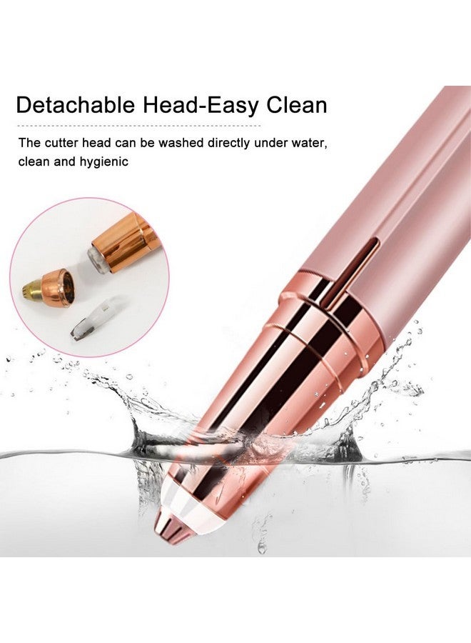 GOMINYUF 4 Pack Replacement Heads Compatible With Flawless Eyebrow Hair Remover Tool For Women, Rose Gold With A Clean Brush - Image 4