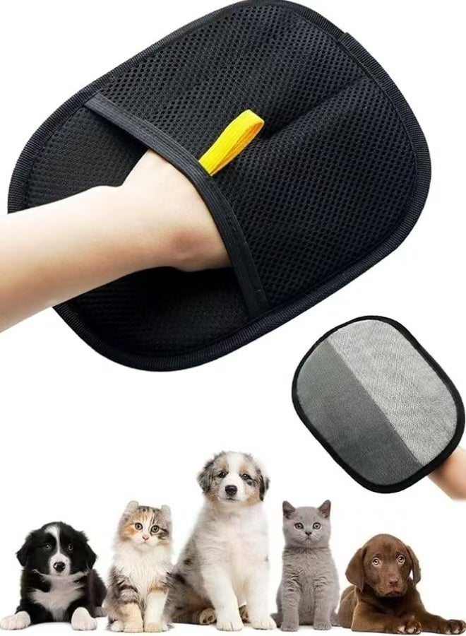 Pet Hair Removal Glove for Cats and Dogs Upgrade Efficient Grooming Gloves for Pet Hair Reusable Cat and Dog Hair Remover for Couch Furniture Carpet Curtain 1PC - Image 1