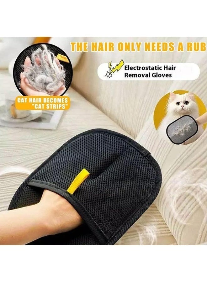 Pet Hair Removal Glove for Cats and Dogs Upgrade Efficient Grooming Gloves for Pet Hair Reusable Cat and Dog Hair Remover for Couch Furniture Carpet Curtain 1PC - Image 2