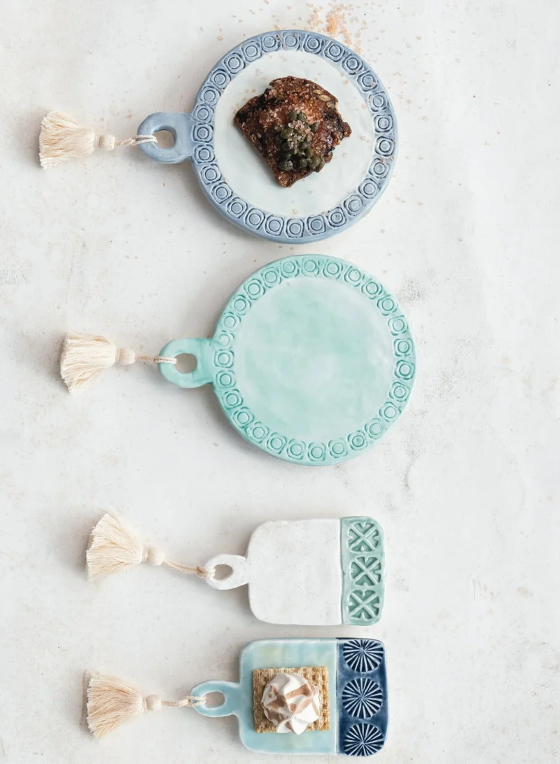 The Saffron Souk Mediterranean Stoneware Serving Platter (Round)