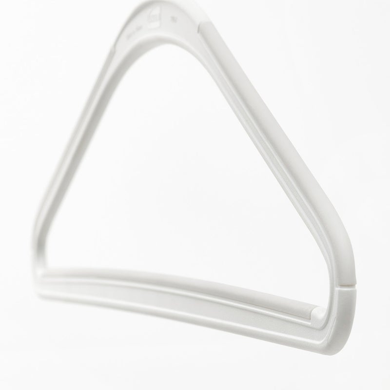 Baitique Anti-Slip Clothes Hangers, White-Grey, 5 Pack - Image 2