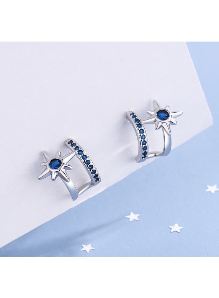 لاتين زوج واحد من الأقراط الرجالية للنساء، أقراط دائرية من الفولاذ المقاوم للصدأ، أقراط هاجي - Image 2