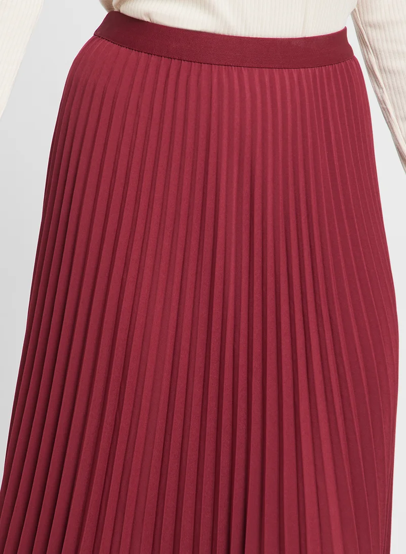 Ginger Pleated Circular Maxi Skirt