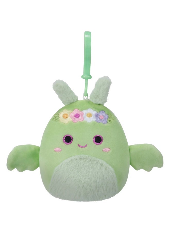 Squishmallows Squishmallows Tove the Mothman with Furry Belly Plush Clip-On (8.9 cm)  - Image 1