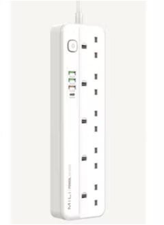 MiLi Smart Timer Power Strip 9in1 with 1 20W USB-C PD 5 AC Outlets and 3 USB Ports 3M  - Image 1
