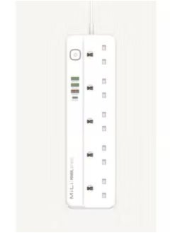 MiLi Smart Timer Power Strip 9in1 with 1 20W USB-C PD 5 AC Outlets and 3 USB Ports 3M  - Image 2