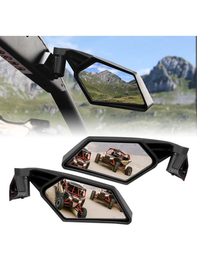 A & UTV PRO Can am X3 Side Mirrors, A & UTV PRO Rear View Mirror for Can am Maverick X3 Max Turbo R 2017 2018 2019 2020, Replace # 715002898 - Image 1