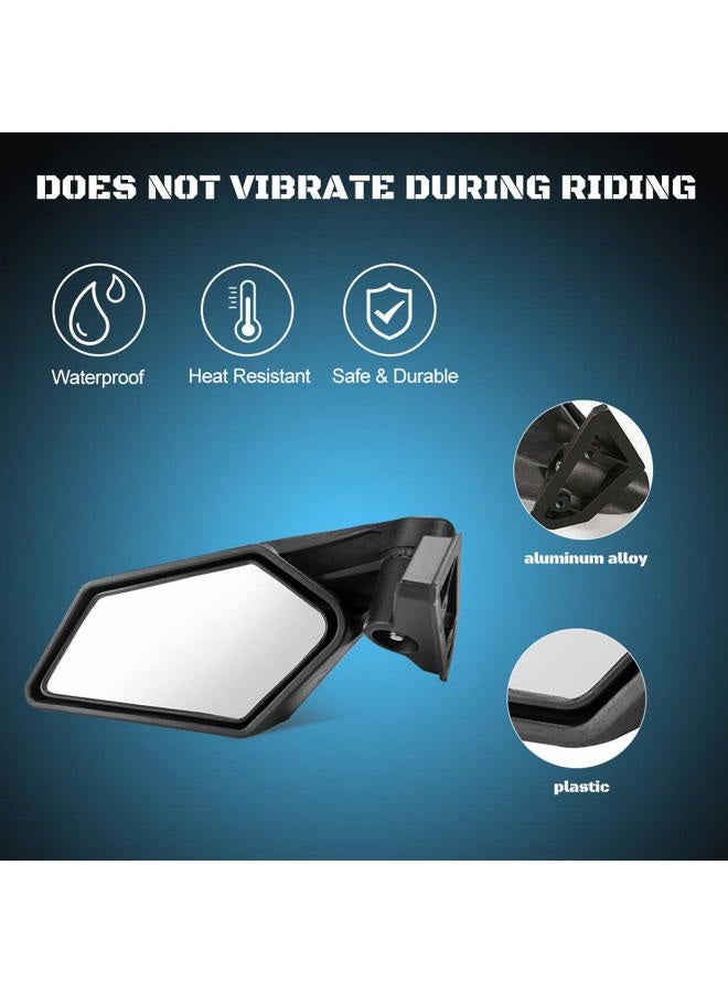 A & UTV PRO Can am X3 Side Mirrors, A & UTV PRO Rear View Mirror for Can am Maverick X3 Max Turbo R 2017 2018 2019 2020, Replace # 715002898 - Image 5