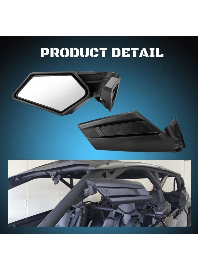 A & UTV PRO Can am X3 Side Mirrors, A & UTV PRO Rear View Mirror for Can am Maverick X3 Max Turbo R 2017 2018 2019 2020, Replace # 715002898 - Image 4