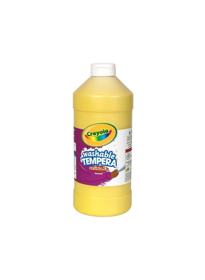 Crayola Washable Tempera Paint For Kids, Yellow Paint, Classroom Supplies, Non Toxic, 32 Oz Squeeze Bottle