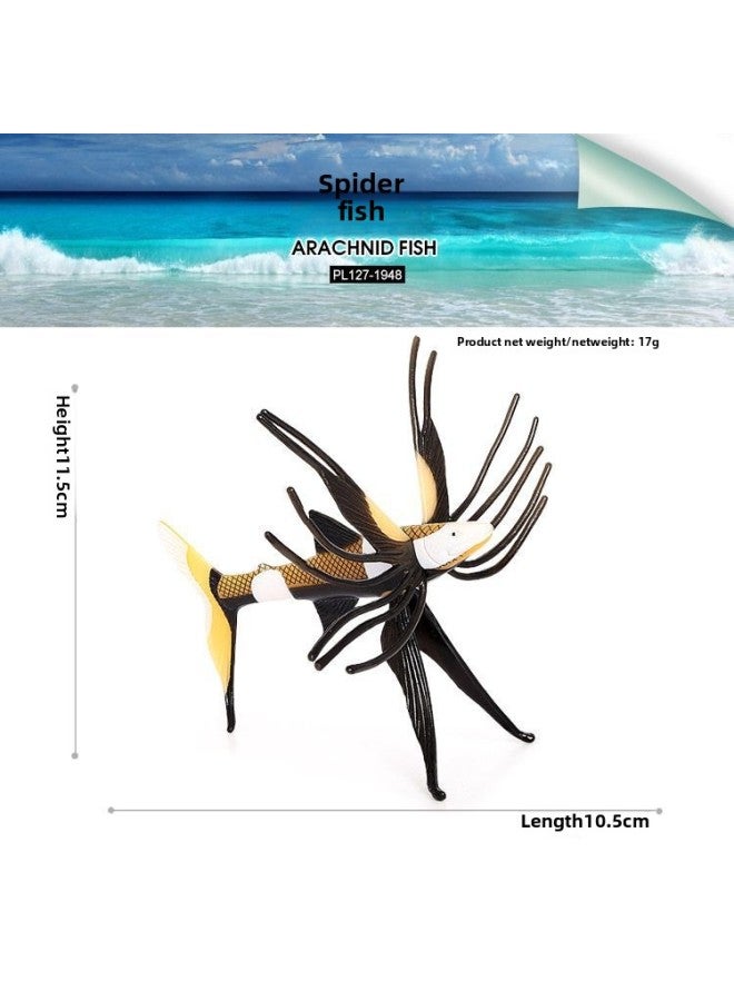 Children's Cognitive Simulation Marine Animal Model Gung's Deep-sea Dog Mother Fish Gung's Spider Fish Enlightenment Toy Ornaments-Color:PL127-1948 Spider Fish  - Image 3
