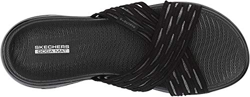 Skechers womens On-the-go 600 Sunrise Slide Sandal, Black, 10 US - Image 5
