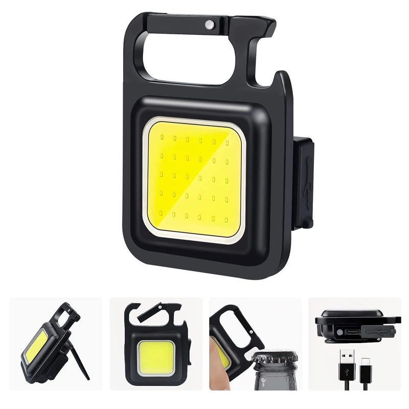 PROTON Mini Flashlight, 800Lumens COB Bright Rechargeable Keychain Flashlights, Black, LEDLIG01-B - Image 1