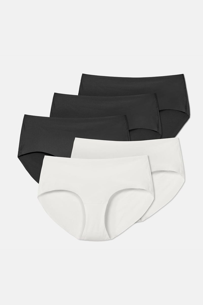 Tchibo Women 5 Pcs Seamless Hipster Panties, Black - Image 2