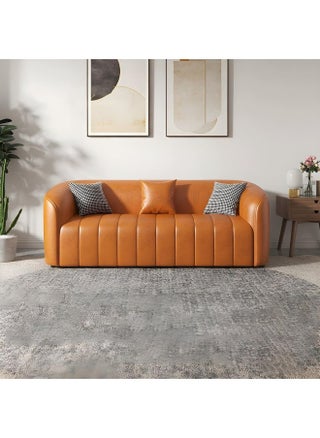 Contemporary Three-Seater Sofa with Tuxedo-Style Design and Sleek Faux Leather Upholstery - pzsku/Z2D1275AA0C1F24A1E6FEZ/45/1746190730/ca0ca2d4-ec71-411f-b083-3b484920bd09