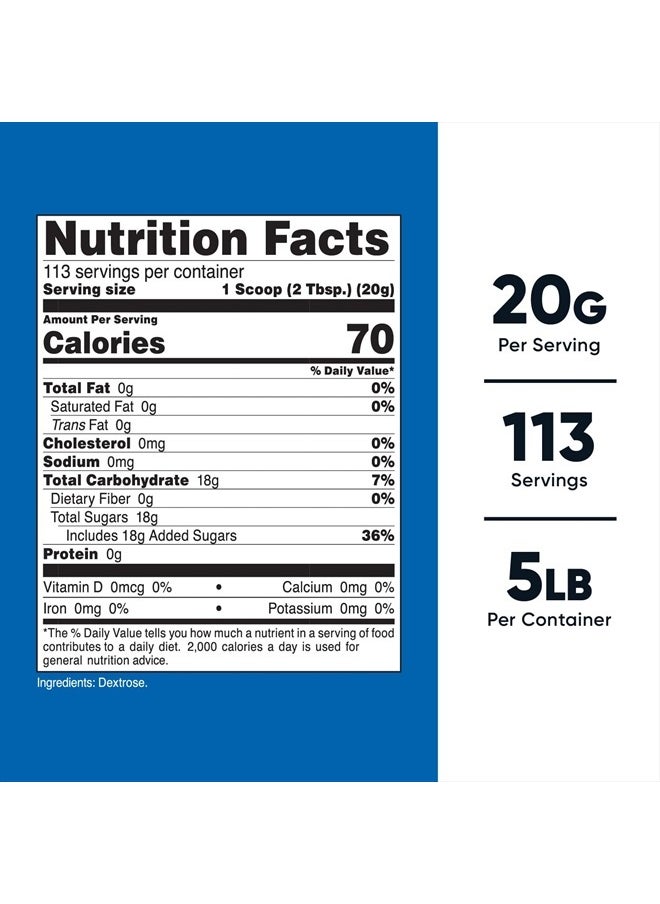 Nutricost - Dextrose Powder 5 LBS - Non-GMO, Gluten Free - Image 1