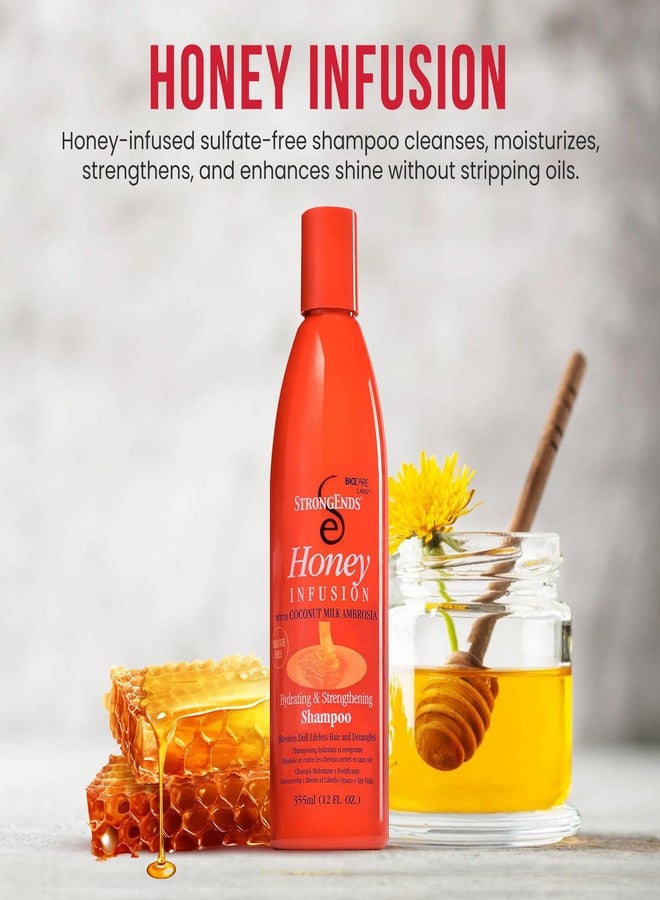 Biocare StrongEnds Honey Infusion Hydrating & Strengthening Shampoo with Coconut Milk Ambrosia - Image 3