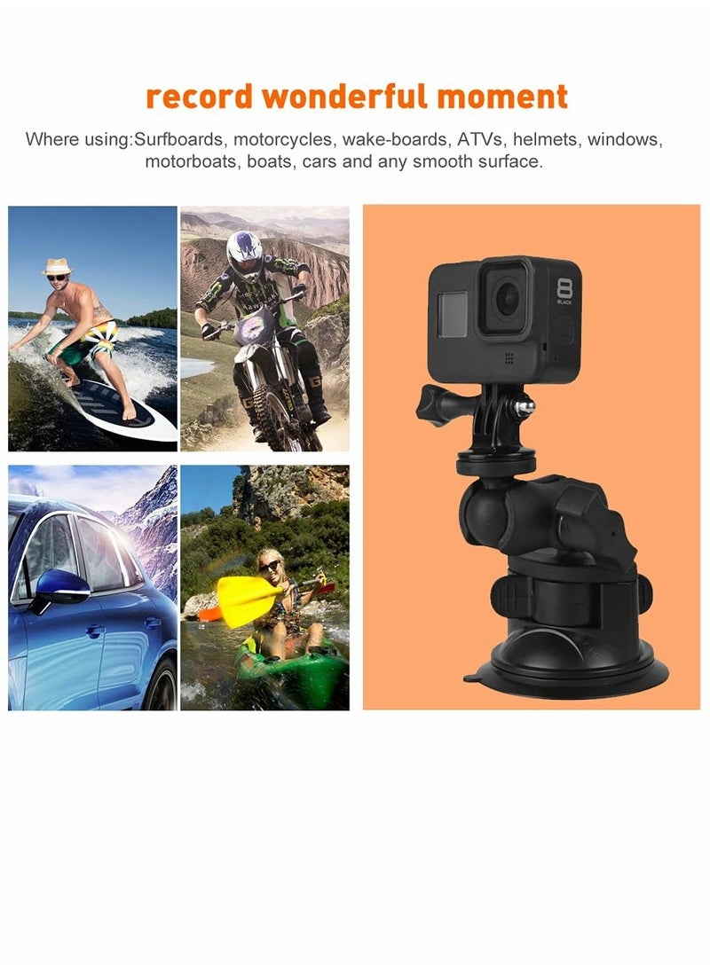 SYOSI - Camera Car Windshield Suction Cup Mount Compatible with for GoPro Hero 10 9 8 7 6 5 Black 4 Session Insta360 for AKASO Campark DJI OSMO Action YI Action Camera Car Dash Cameras - Image 1