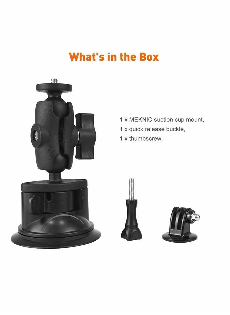 SYOSI - Camera Car Windshield Suction Cup Mount Compatible with for GoPro Hero 10 9 8 7 6 5 Black 4 Session Insta360 for AKASO Campark DJI OSMO Action YI Action Camera Car Dash Cameras - Image 1