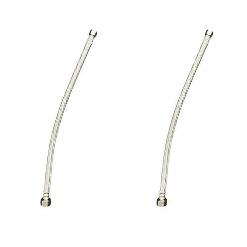 Windon Bay 38 OD x 12 FIP stainless steel faucet connector 16 inch 2pk - Image 3