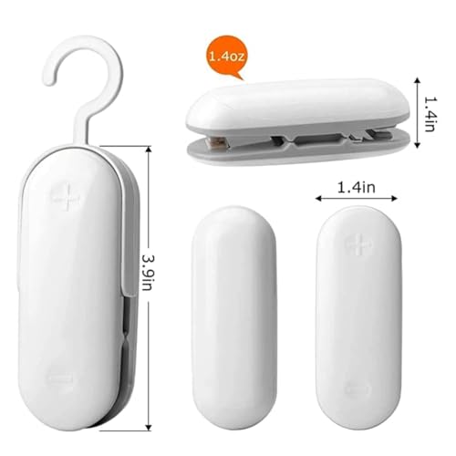 GITGRNTH Mini Bag Sealer, Portable Heat Vacuum Sealers, Plastic Bags Sealer, Chip Bag Sealer, 2 in 1 Handheld Heat Seal and Cutter Mini Food Sealer For Plastic Bags - Image 3