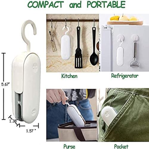 GITGRNTH Mini Bag Sealer, Portable Heat Vacuum Sealers, Plastic Bags Sealer, Chip Bag Sealer, 2 in 1 Handheld Heat Seal and Cutter Mini Food Sealer For Plastic Bags - Image 5