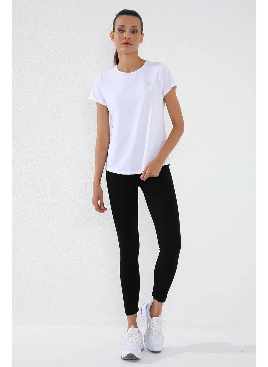 Tommy Life White Women's Basic Short Sleeve Standard Pattern O Neck T-Shirt - 97144
