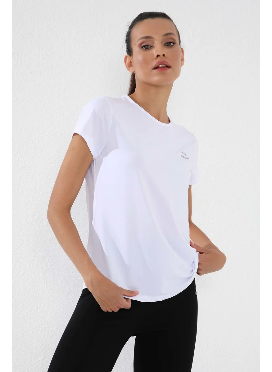 Tommy Life White Women's Basic Short Sleeve Standard Pattern O Neck T-Shirt - 97144