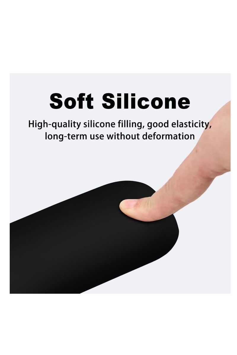 Wrist Rest Cute Gel Wrist Pad Soft Ergonomic Wrist Pillow Small Mat Relief Hand’s Pain with Anti-Slip Base for Office Home Computer Laptop Notebook Mouse Keyboard (Black) - Image 4