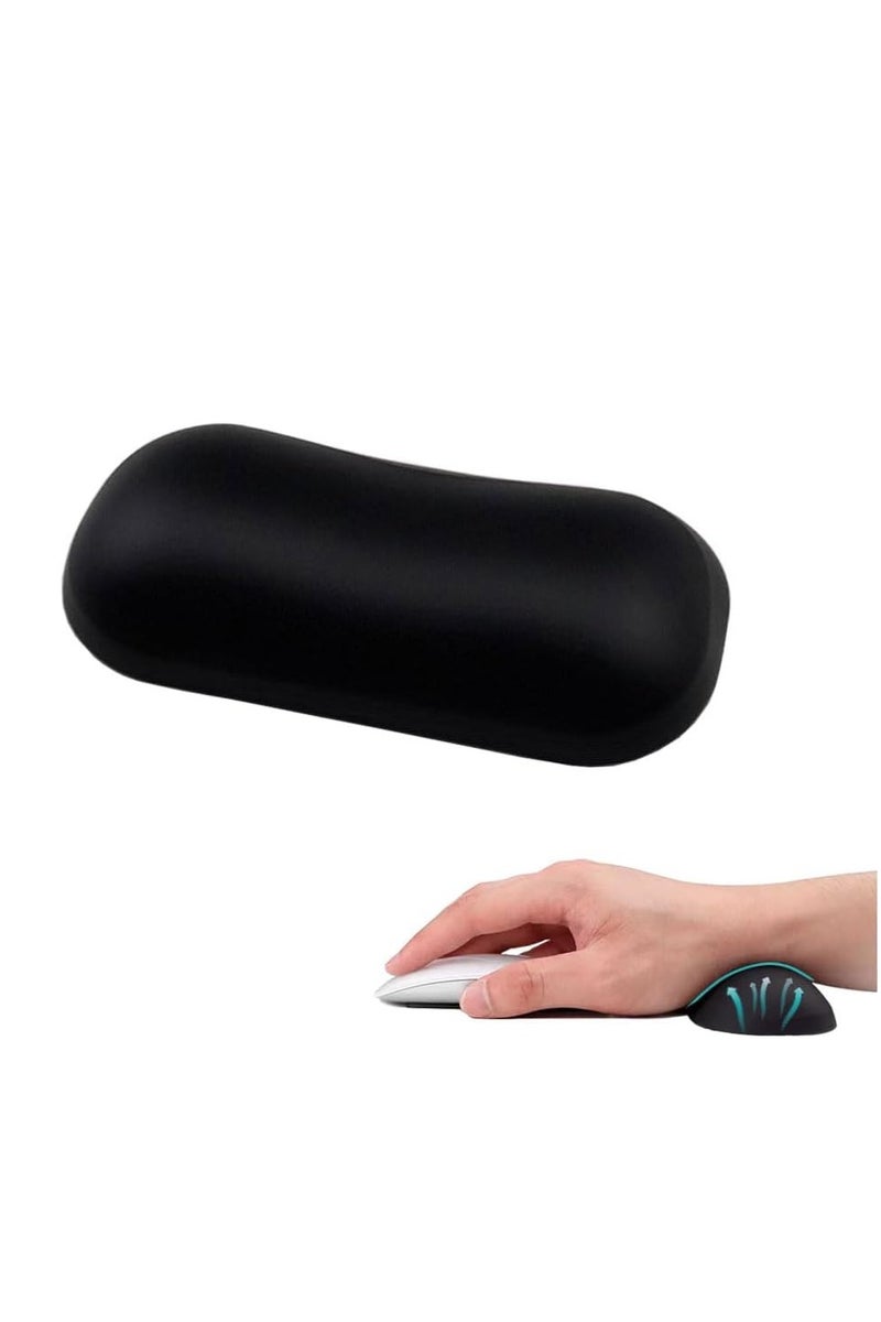 Wrist Rest Cute Gel Wrist Pad Soft Ergonomic Wrist Pillow Small Mat Relief Hand’s Pain with Anti-Slip Base for Office Home Computer Laptop Notebook Mouse Keyboard (Black) - Image 1