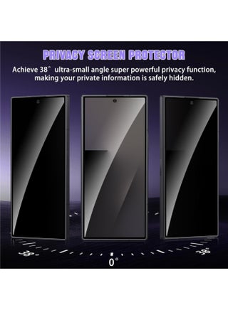 [عبوة من قطعتين] واقي شاشة للخصوصية لهاتف Samsung Galaxy Z Fold 7 5G، طبقة زجاجية مقواة 9H مضادة للتجسس + واقي عدسة الكاميرا، واقي شاشة مضاد للخدش ومضاد للتجسس لهاتف Galaxy Z Fold 7 5G - view 3