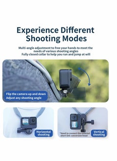 Y&D Magnetic POV Neck Selfie Holder for Phone GoPro, Video Vlog Necklace Collar Chest Shoulder Body Strap Mount Go Pro Max Hero Insta360 DJI Action iPhone Android  - Image 3