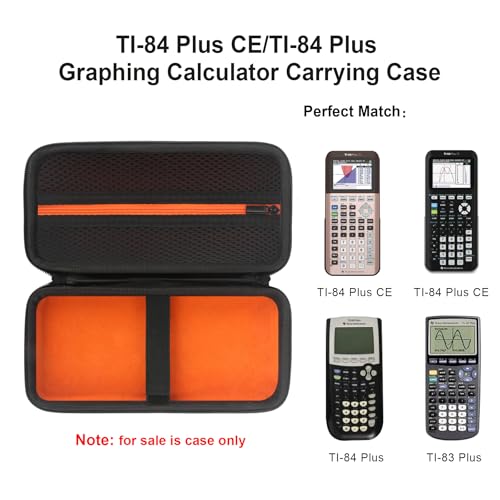 Elonbo Carrying Case for Texas Instruments TI-84 Plus CE/TI-84 Plus/TI-83 Plus/TI-83 Plus CE Color Graphing Calculator, Extra Mesh Pocket Fits Charging Cable Charger Manual, Black - Image 2